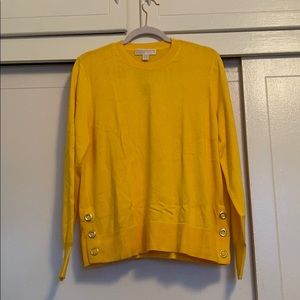 NWT Michael Kors yellow pullover sweater XL